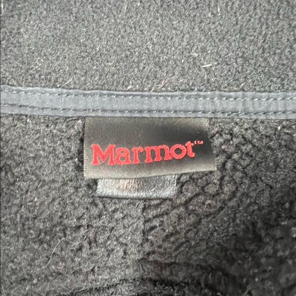 Marmot black fleece jacket sz men’s m - Picture 8 of 9